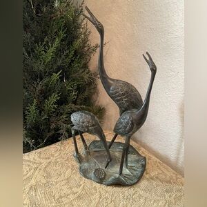Bronze Sculpture 3 Cranes